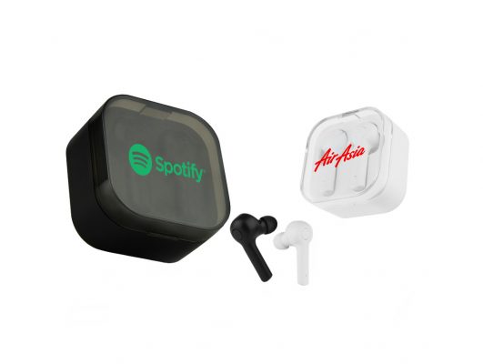 [SG112] PODCAST - Bluetooth Earpods (Black)with logo